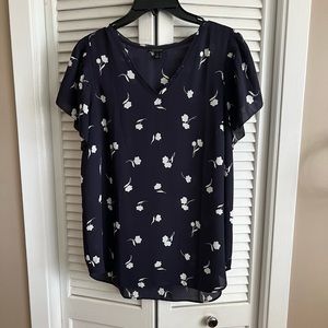 AnnTaylor Navy Blouse